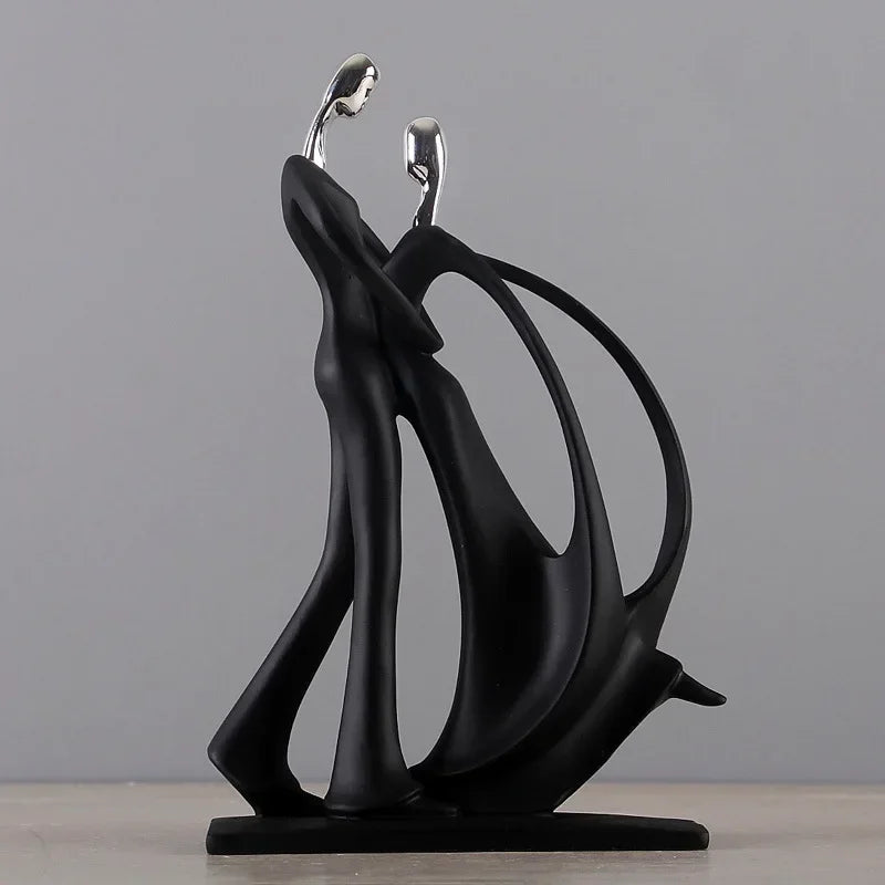 Resin Figurine – Dancing Couple in Modern Nordic Style
