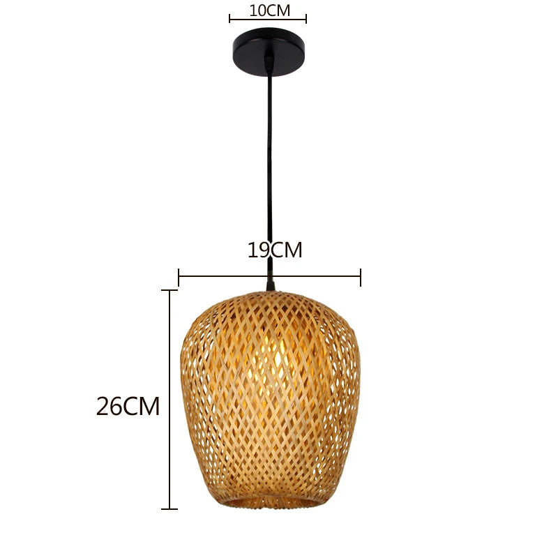 ZenWeave Bamboo Pendant Lamp – Handcrafted Japanese Style