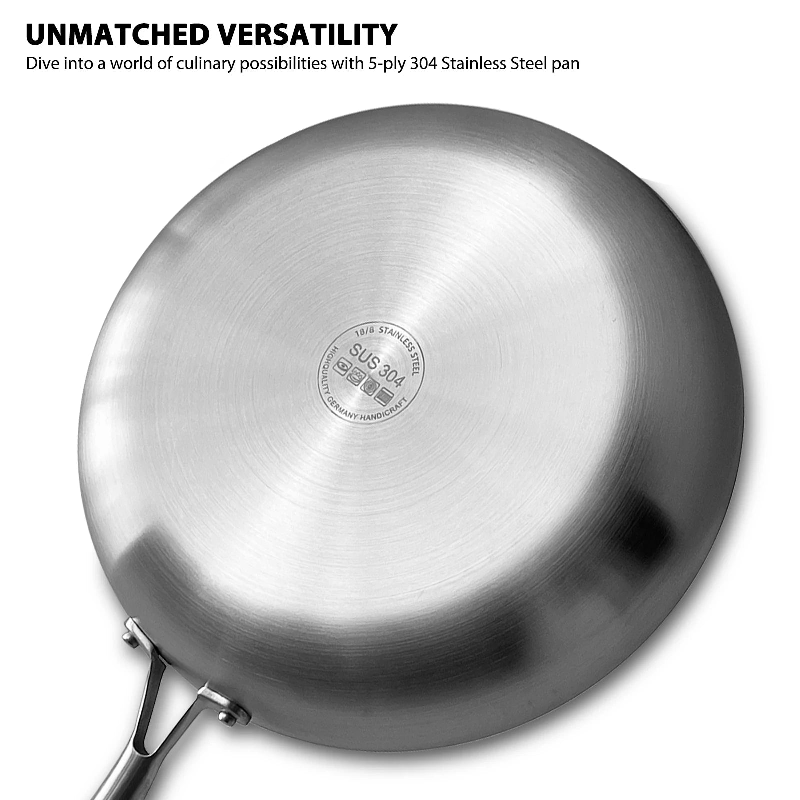 KEMORELA™ PureSteel 304 Frying Pan