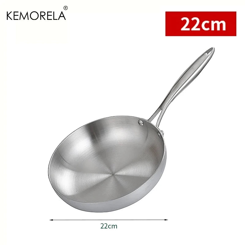 KEMORELA™ PureSteel 304 Frying Pan