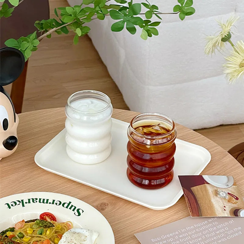 RippleForm™ Retro Corrugated Glass Cup