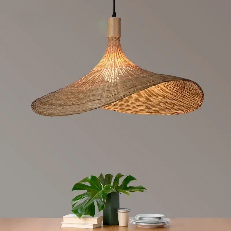 ZenWeave Bamboo Pendant Lamp – Handcrafted Japanese Style
