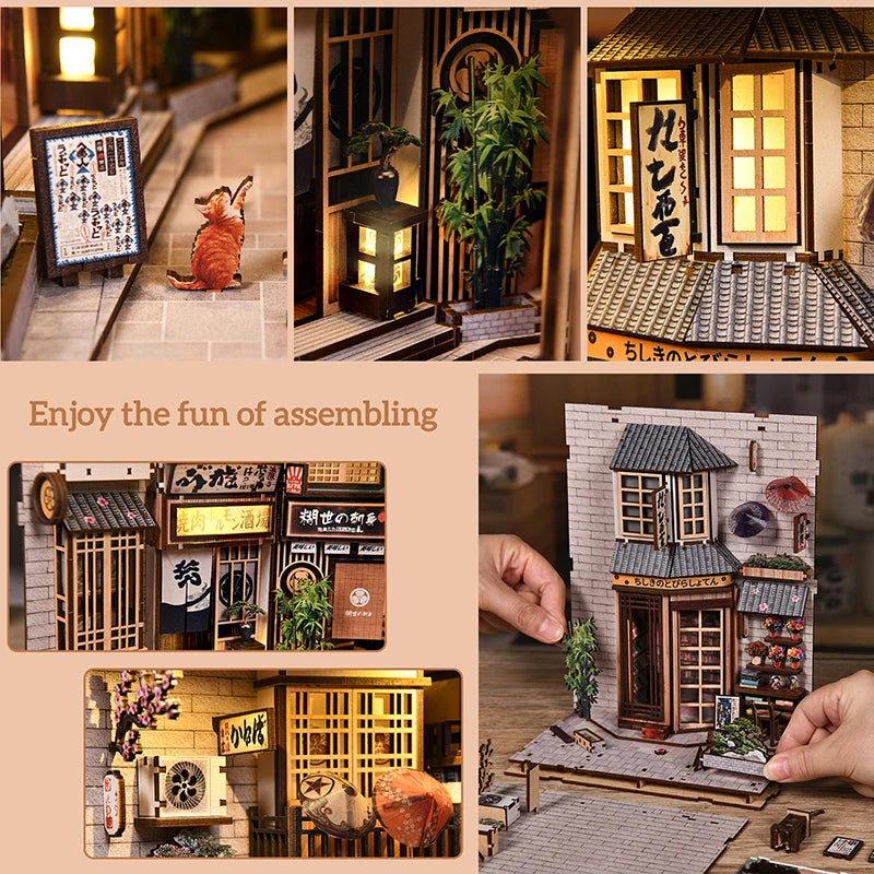 3D Wooden Book Nook Kit – Hand-Assembled Bookend & Architectural Home Décor