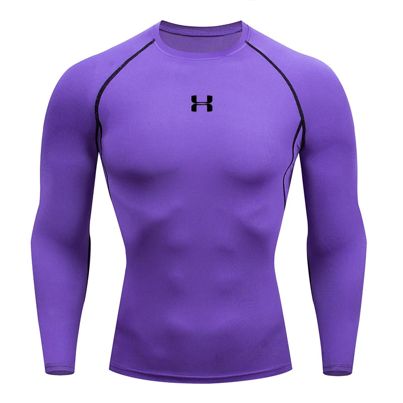 HANRAN CoreFlex™ Men’s Long-Sleeve Compression Running T-Shirt