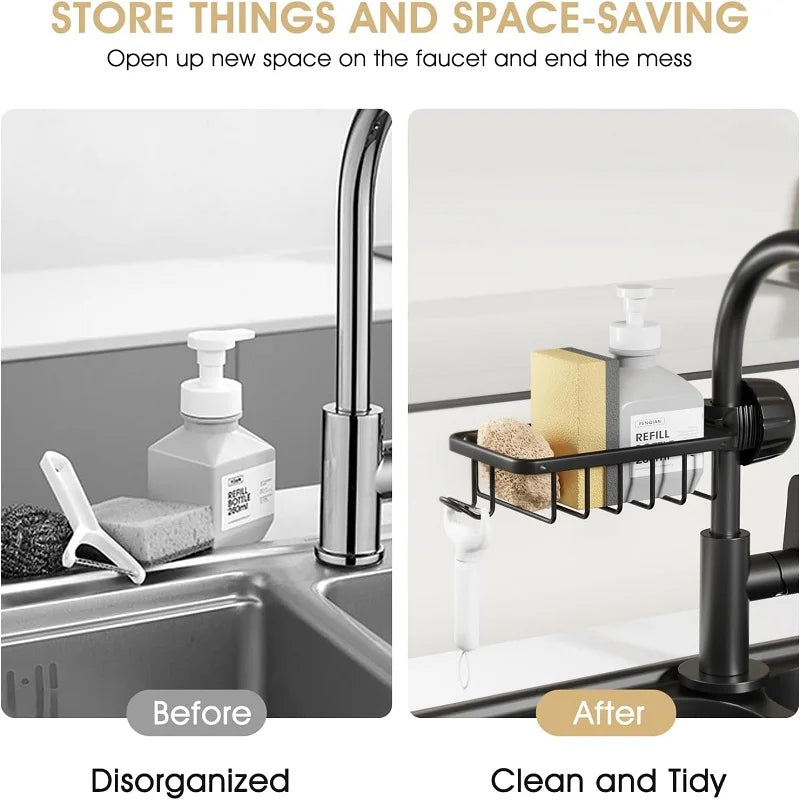 AquaFlex™ Adjustable Bathroom Storage Rack