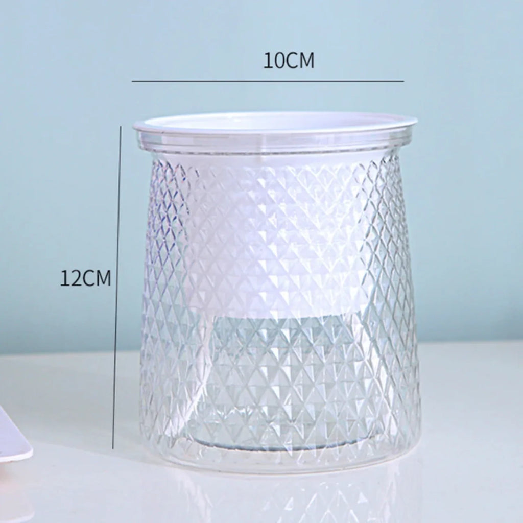 Transparent Hydroponic Flower Vase – Modern Self-Watering Plant Display