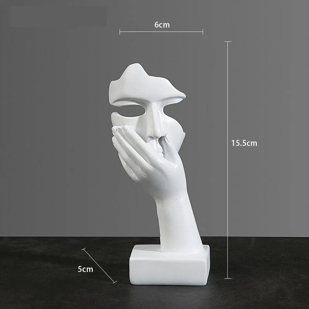 Noir Muse – Abstract Resin Mask Sculpture