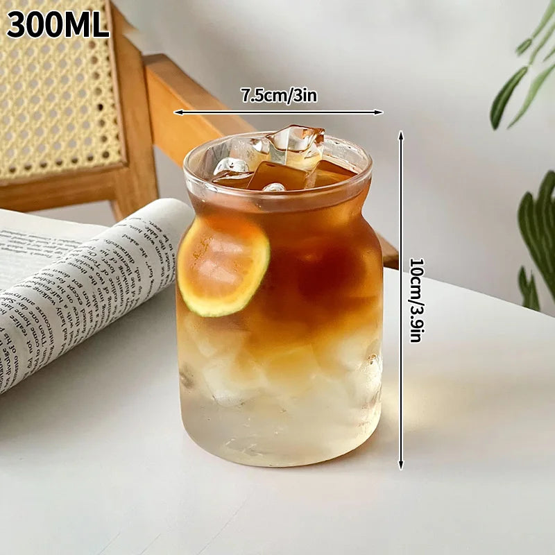 WaveAura™ Transparent Ripple Glass Tumbler