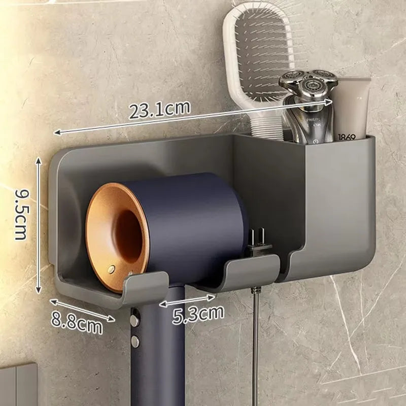 AirHold™ No-Drill Hair Dryer Wall Holder