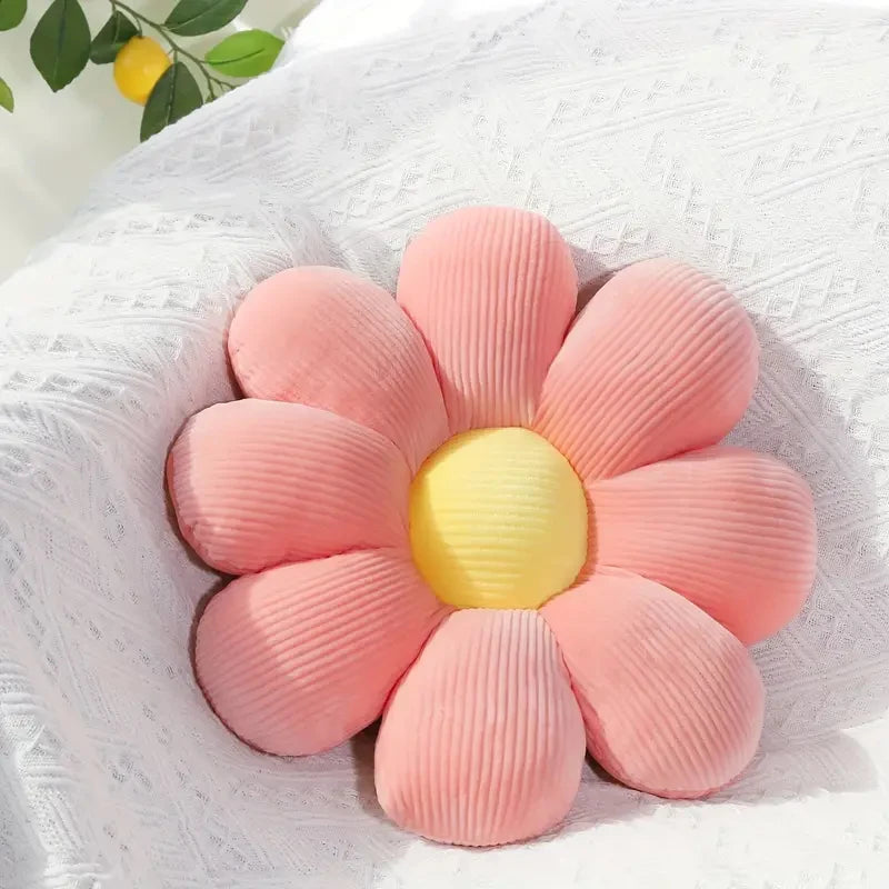 BloomSoft Floral Plush Cushion