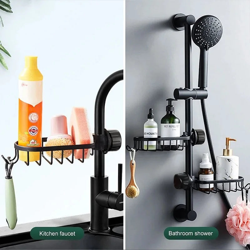 AquaFlex™ Adjustable Bathroom Storage Rack
