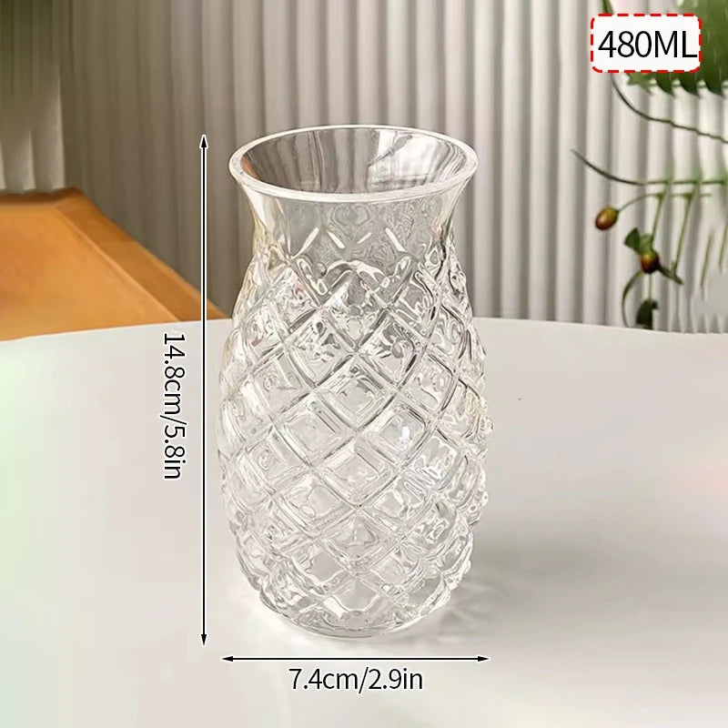 WaveAura™ Transparent Ripple Glass Tumbler