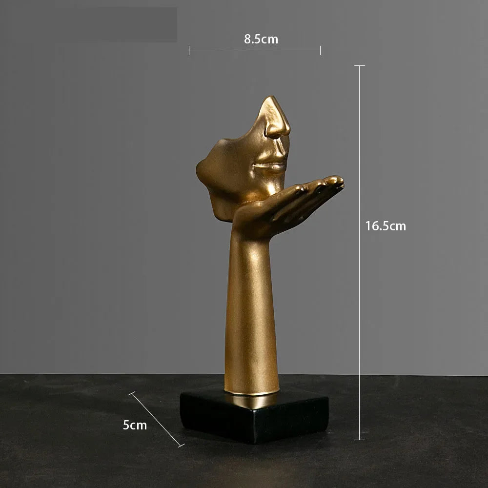 Noir Muse – Abstract Resin Mask Sculpture