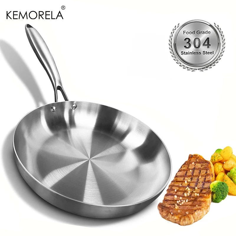 KEMORELA™ PureSteel 304 Frying Pan