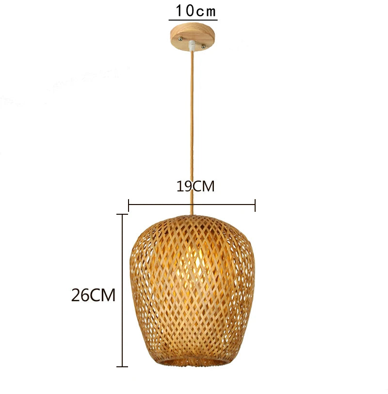 ZenWeave Bamboo Pendant Lamp – Handcrafted Japanese Style