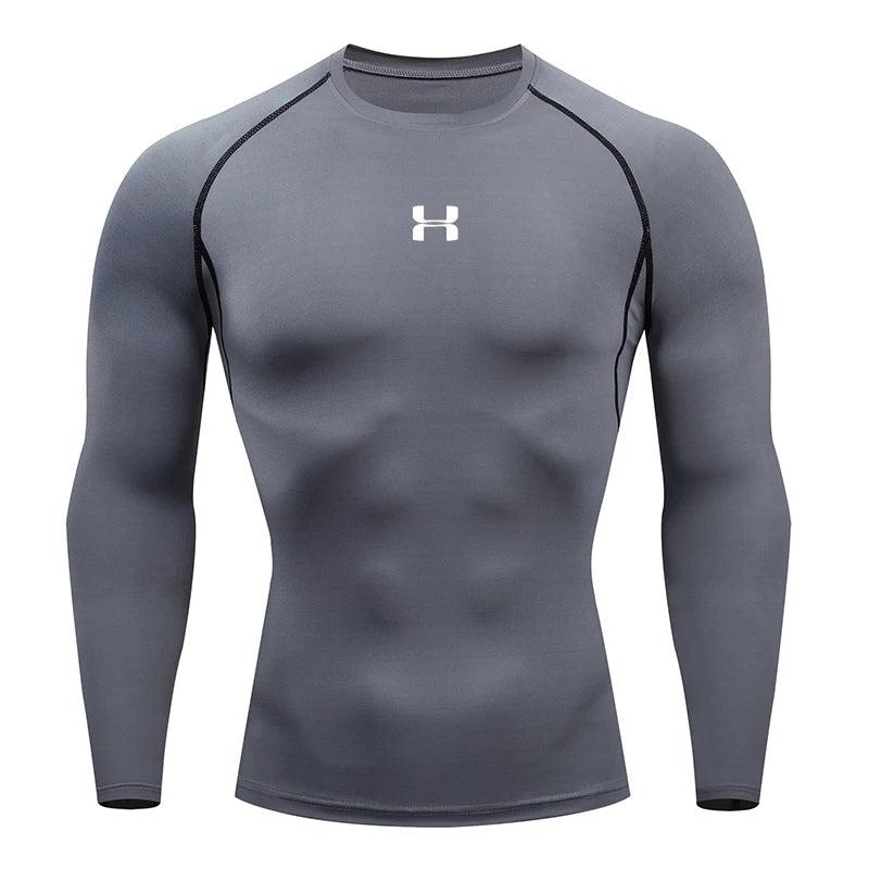 HANRAN CoreFlex™ Men’s Long-Sleeve Compression Running T-Shirt