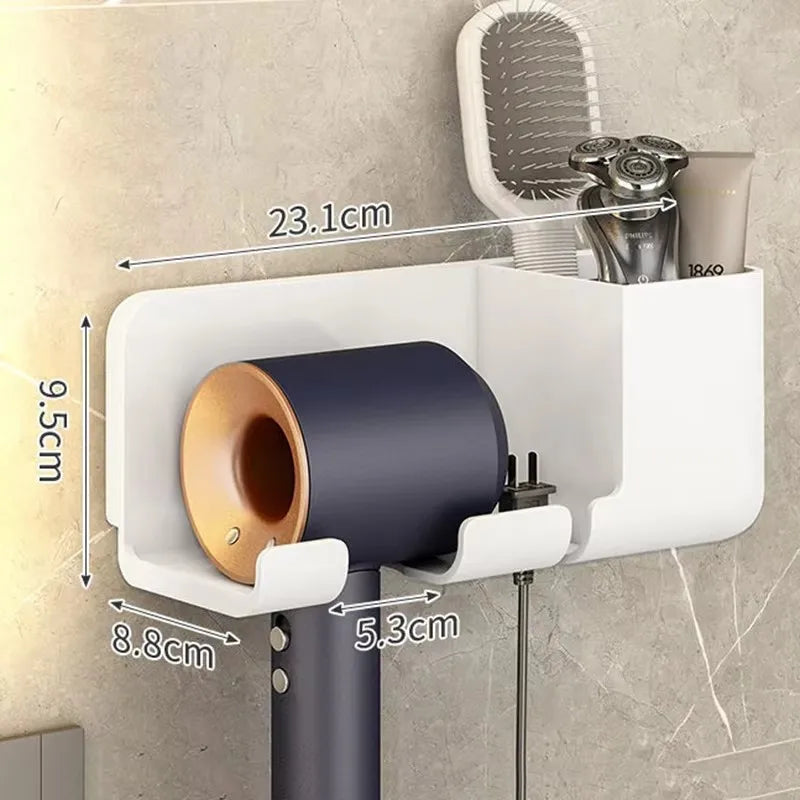 AirHold™ No-Drill Hair Dryer Wall Holder
