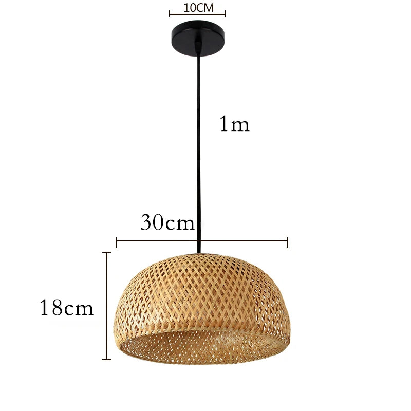 ZenWeave Bamboo Pendant Lamp – Handcrafted Japanese Style