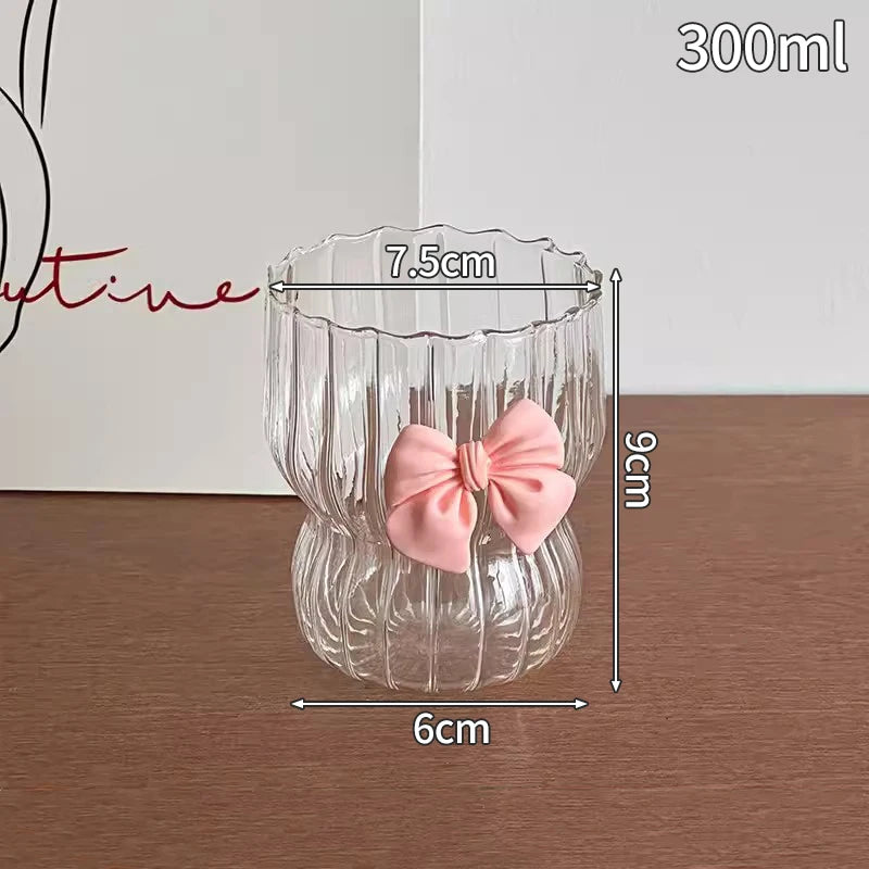WaveAura™ Transparent Ripple Glass Tumbler