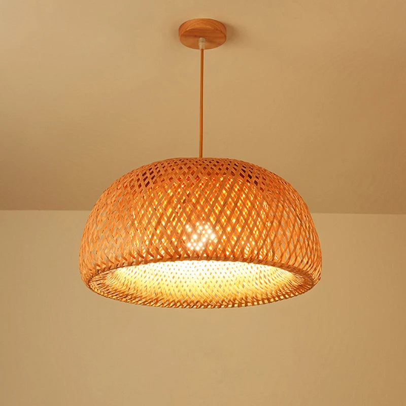 ZenWeave Bamboo Pendant Lamp – Handcrafted Japanese Style