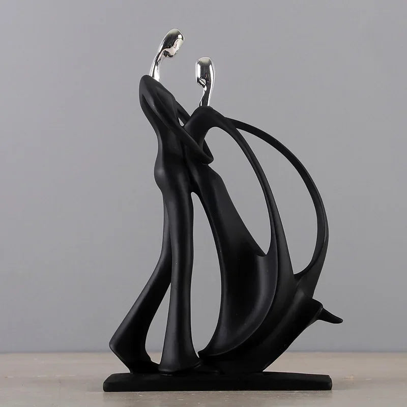 Resin Figurine – Dancing Couple in Modern Nordic Style