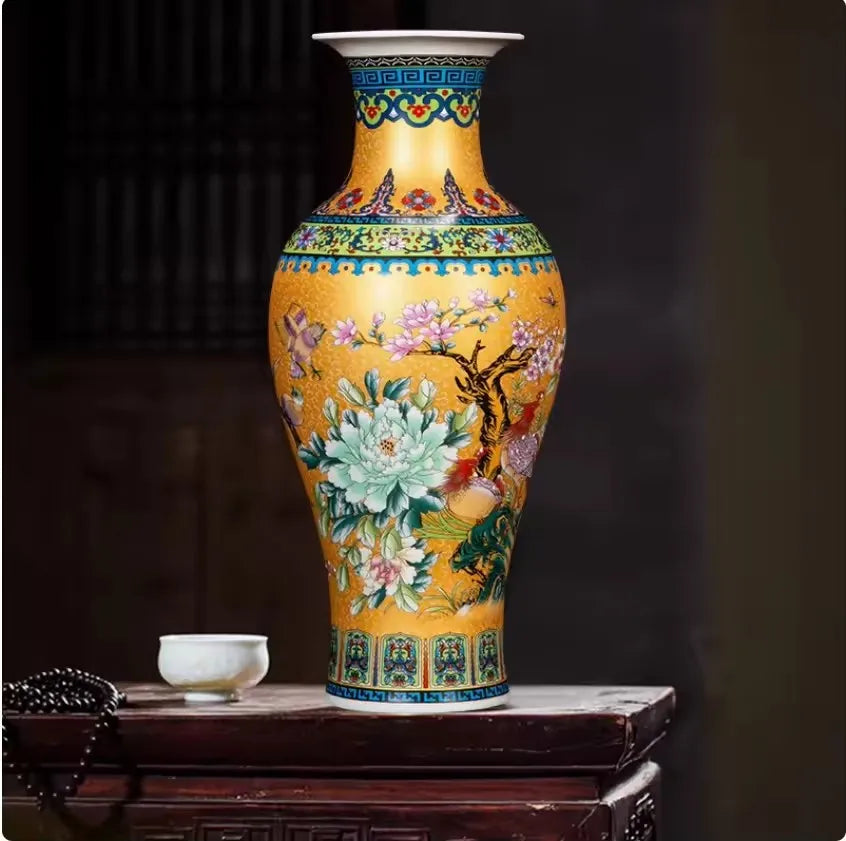 New Classical Ceramic Tabletop Vase – Post-Modern Decorative Statement