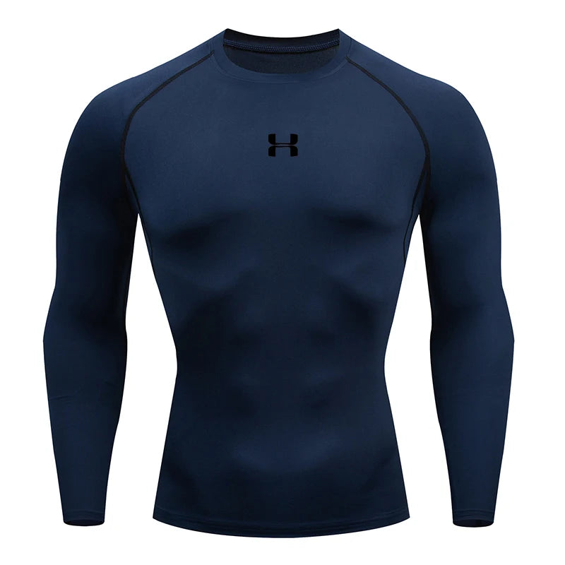 HANRAN CoreFlex™ Men’s Long-Sleeve Compression Running T-Shirt