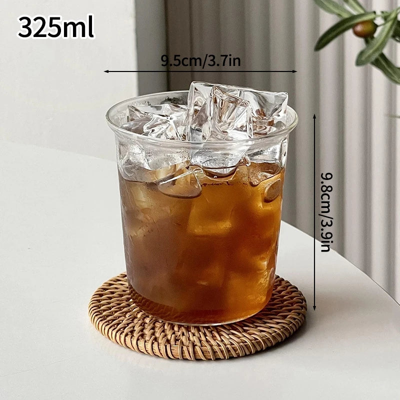 WaveAura™ Transparent Ripple Glass Tumbler