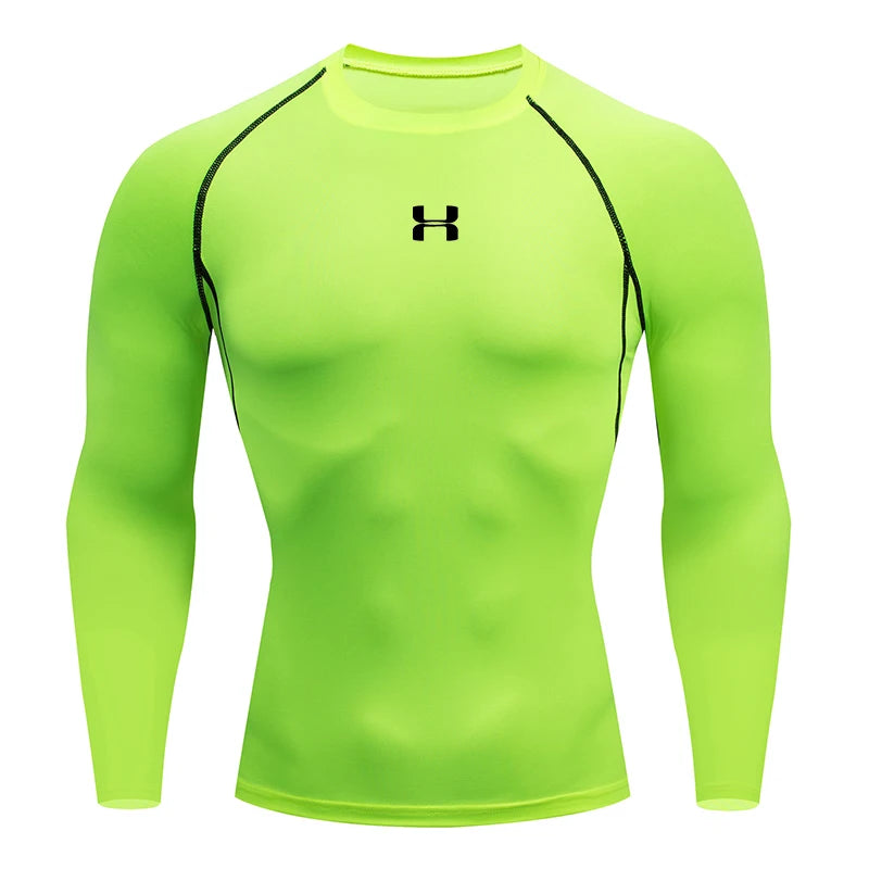 HANRAN CoreFlex™ Men’s Long-Sleeve Compression Running T-Shirt