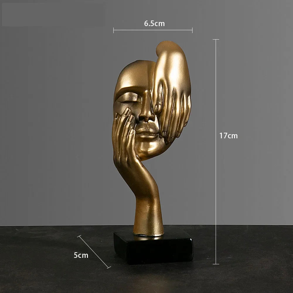 Noir Muse – Abstract Resin Mask Sculpture