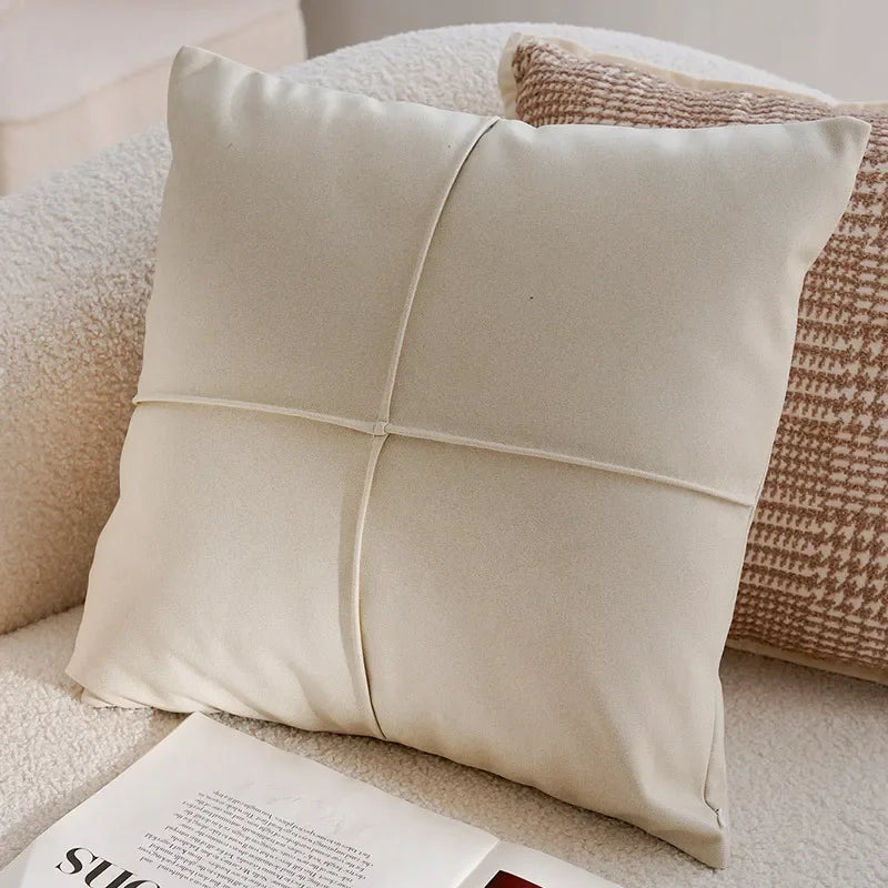 Élan Brown Jacquard Cushion Cover – Light Luxury French Style
