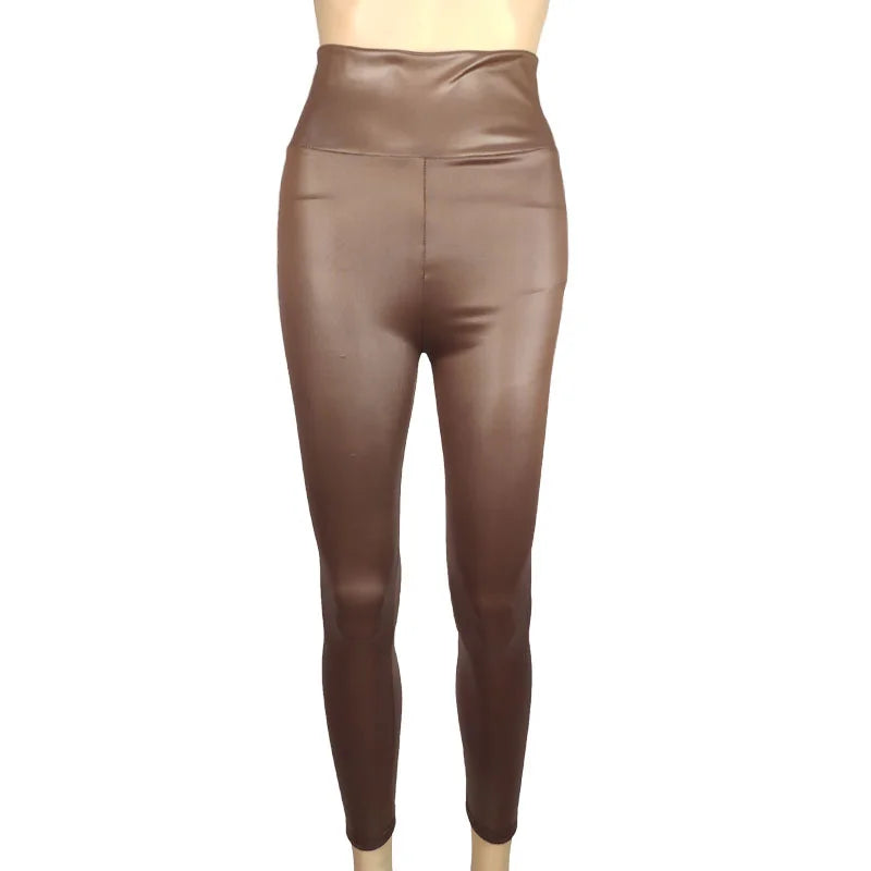 LuxeSkin™ High-Waist Faux Leather Leggings