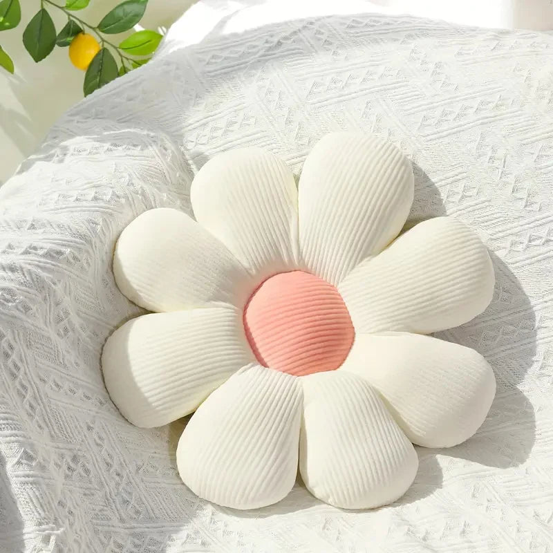 BloomSoft Floral Plush Cushion