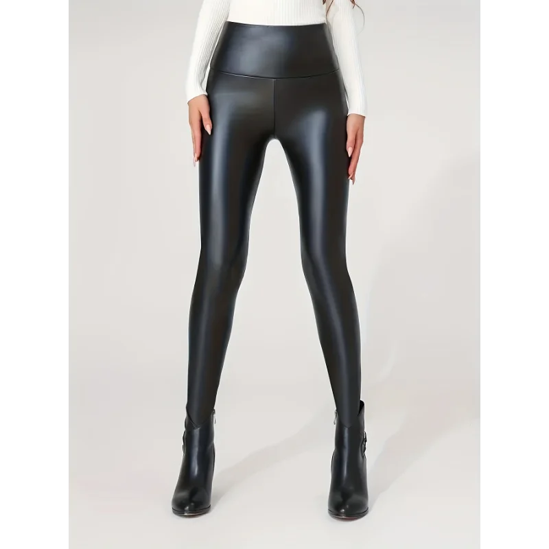 LuxeSkin™ High-Waist Faux Leather Leggings