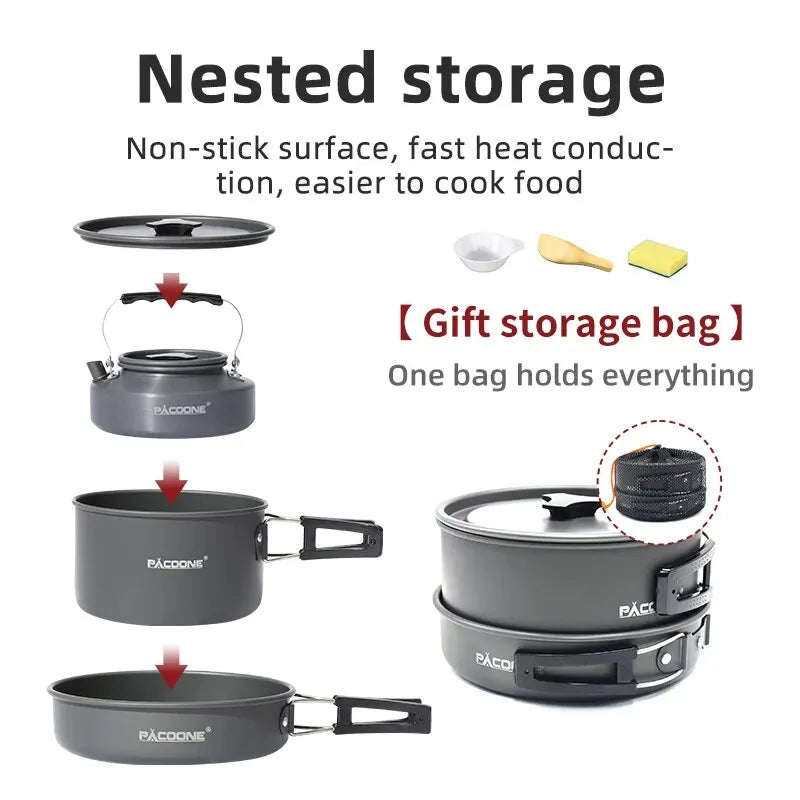 PACOONE™ TrailCook Compact Cookware Set