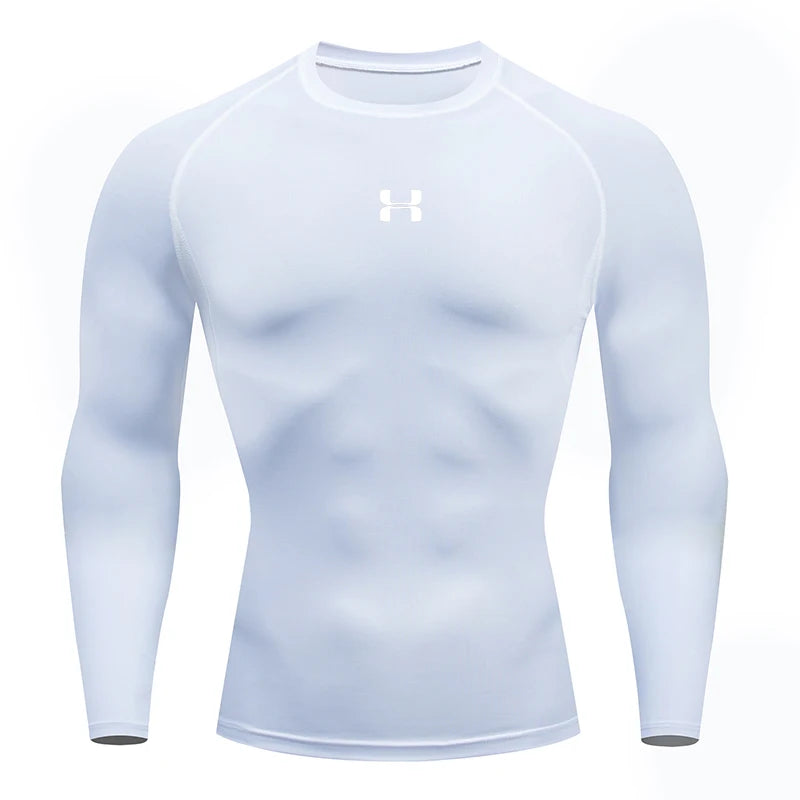 HANRAN CoreFlex™ Men’s Long-Sleeve Compression Running T-Shirt