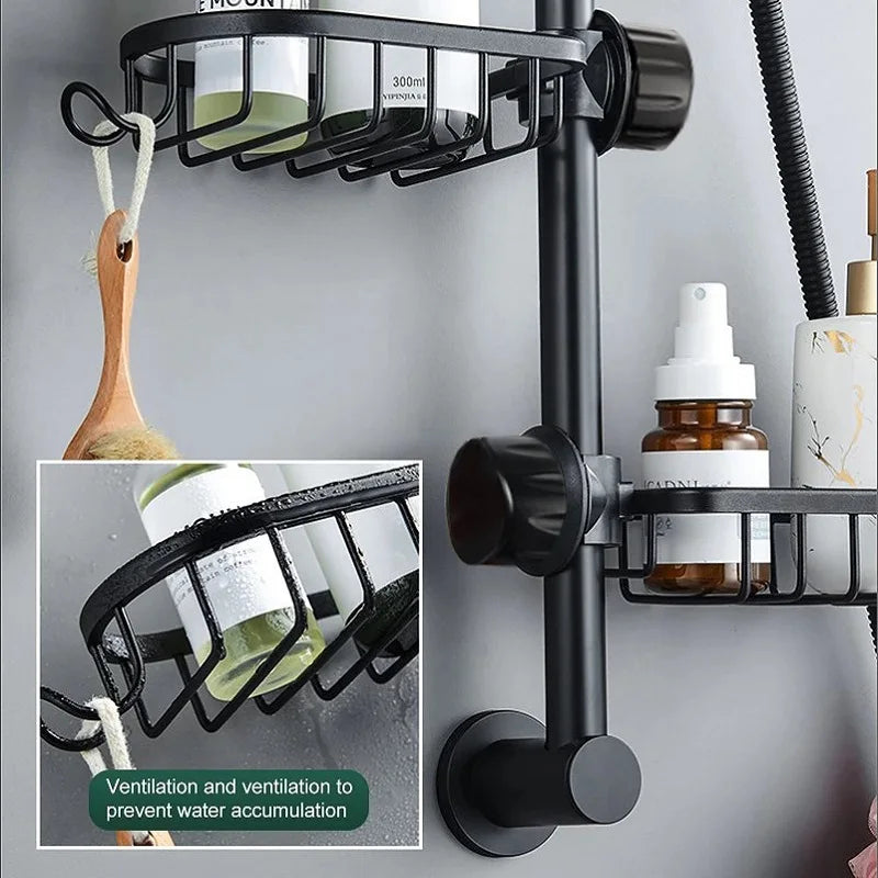 AquaFlex™ Adjustable Bathroom Storage Rack