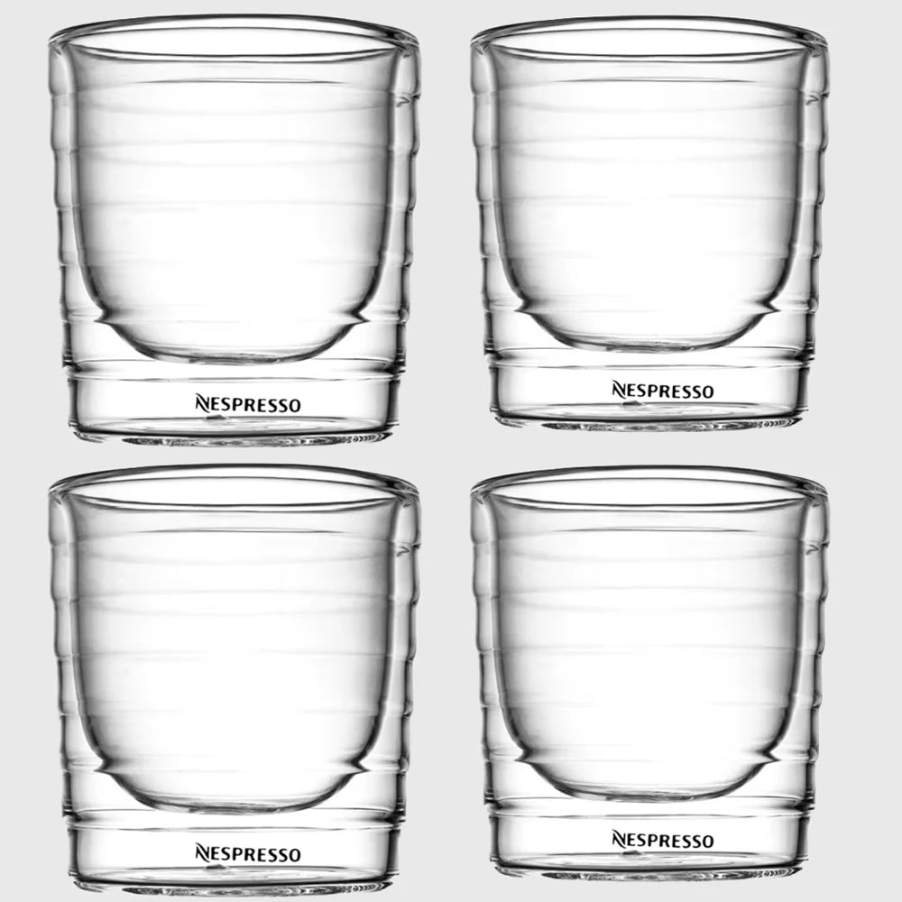 Nespresso Double-Walled Heat-Resistant Glass Coffee Mug Collection