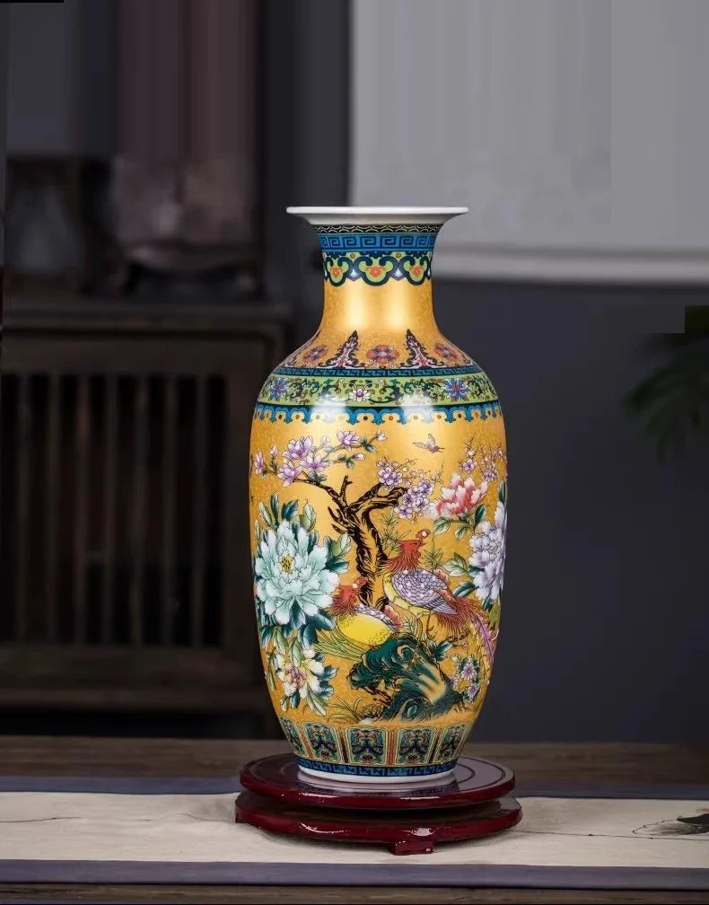 New Classical Ceramic Tabletop Vase – Post-Modern Decorative Statement