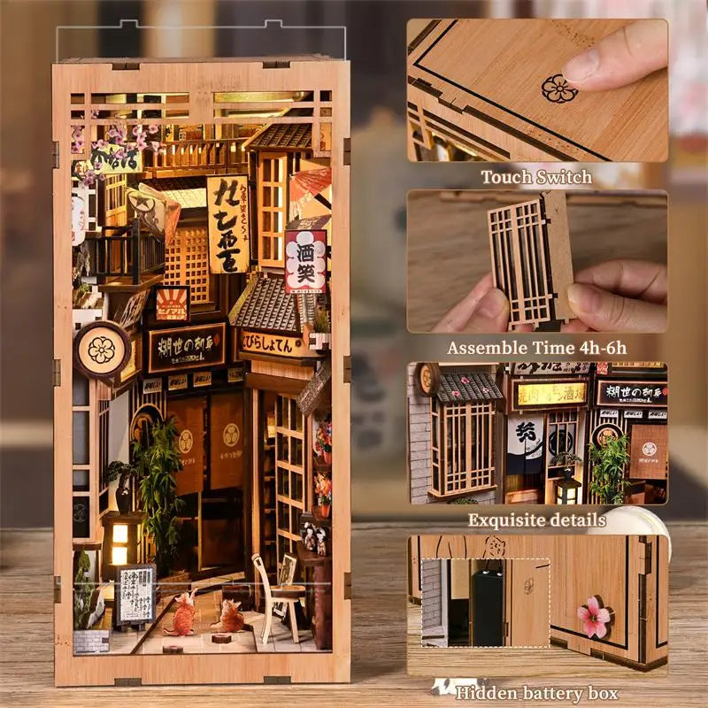 3D Wooden Book Nook Kit – Hand-Assembled Bookend & Architectural Home Décor