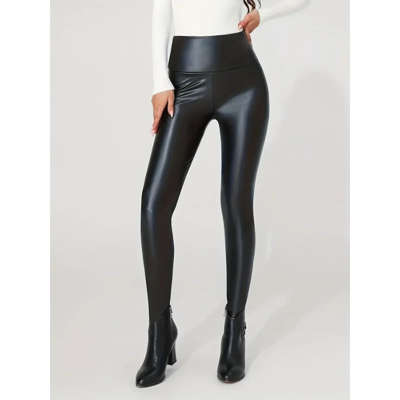 LuxeSkin™ High-Waist Faux Leather Leggings