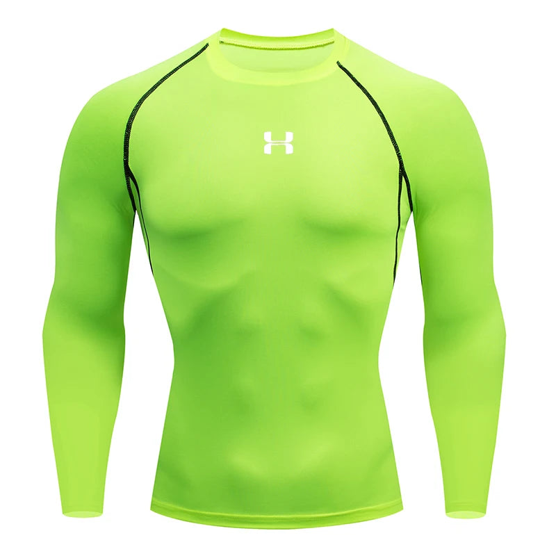 HANRAN CoreFlex™ Men’s Long-Sleeve Compression Running T-Shirt