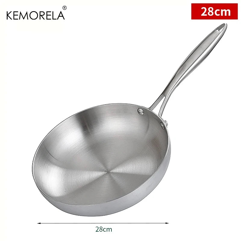 KEMORELA™ PureSteel 304 Frying Pan