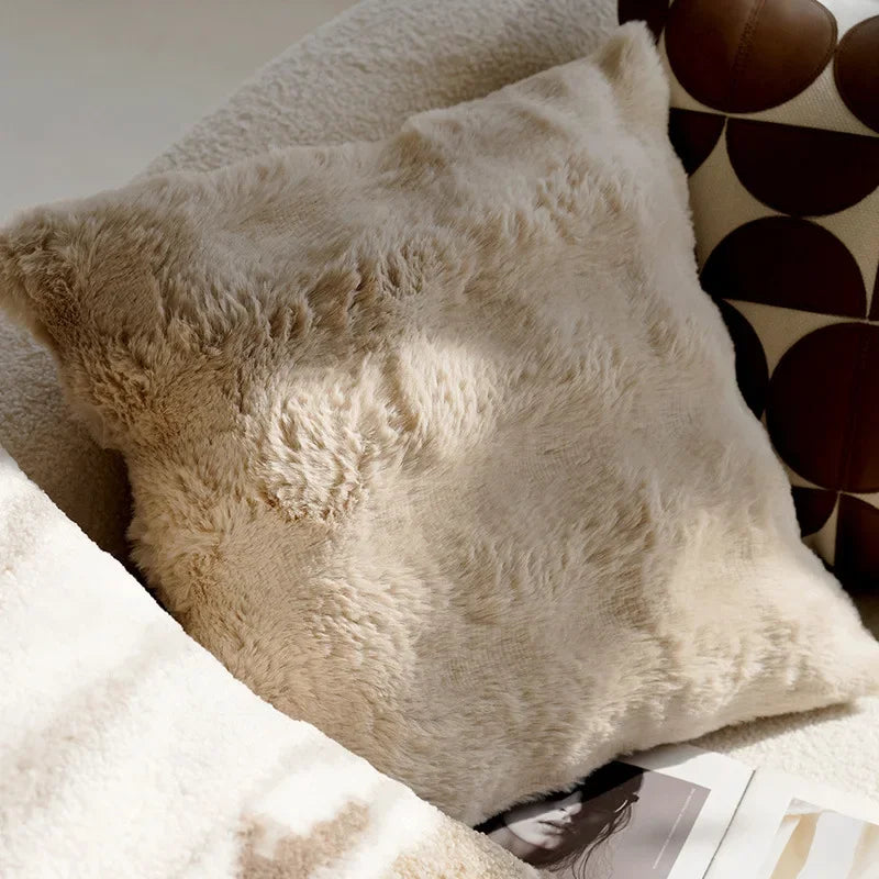 Élan Brown Jacquard Cushion Cover – Light Luxury French Style