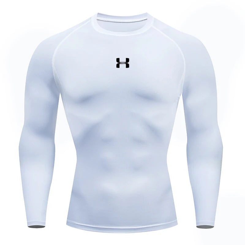 HANRAN CoreFlex™ Men’s Long-Sleeve Compression Running T-Shirt