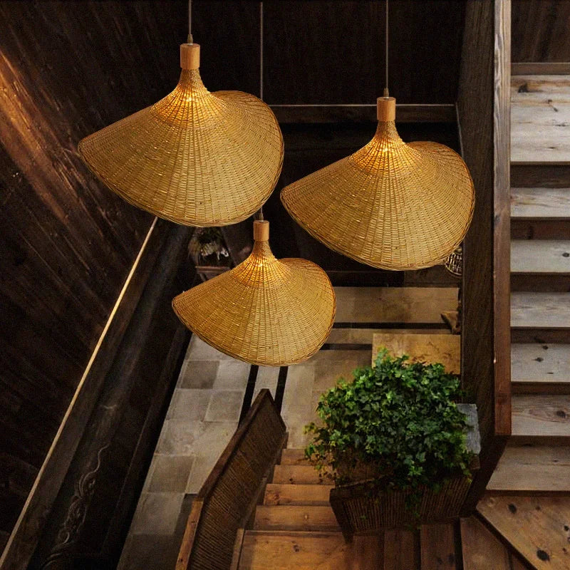 ZenWeave Bamboo Pendant Lamp – Handcrafted Japanese Style
