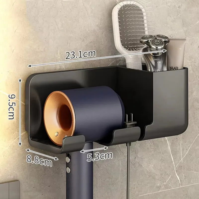 AirHold™ No-Drill Hair Dryer Wall Holder