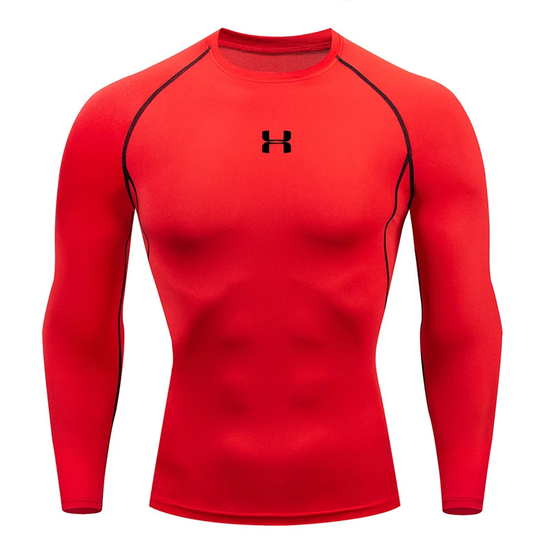 HANRAN CoreFlex™ Men’s Long-Sleeve Compression Running T-Shirt