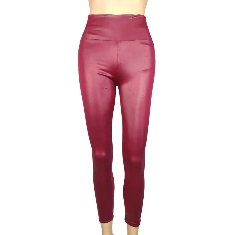 LuxeSkin™ High-Waist Faux Leather Leggings