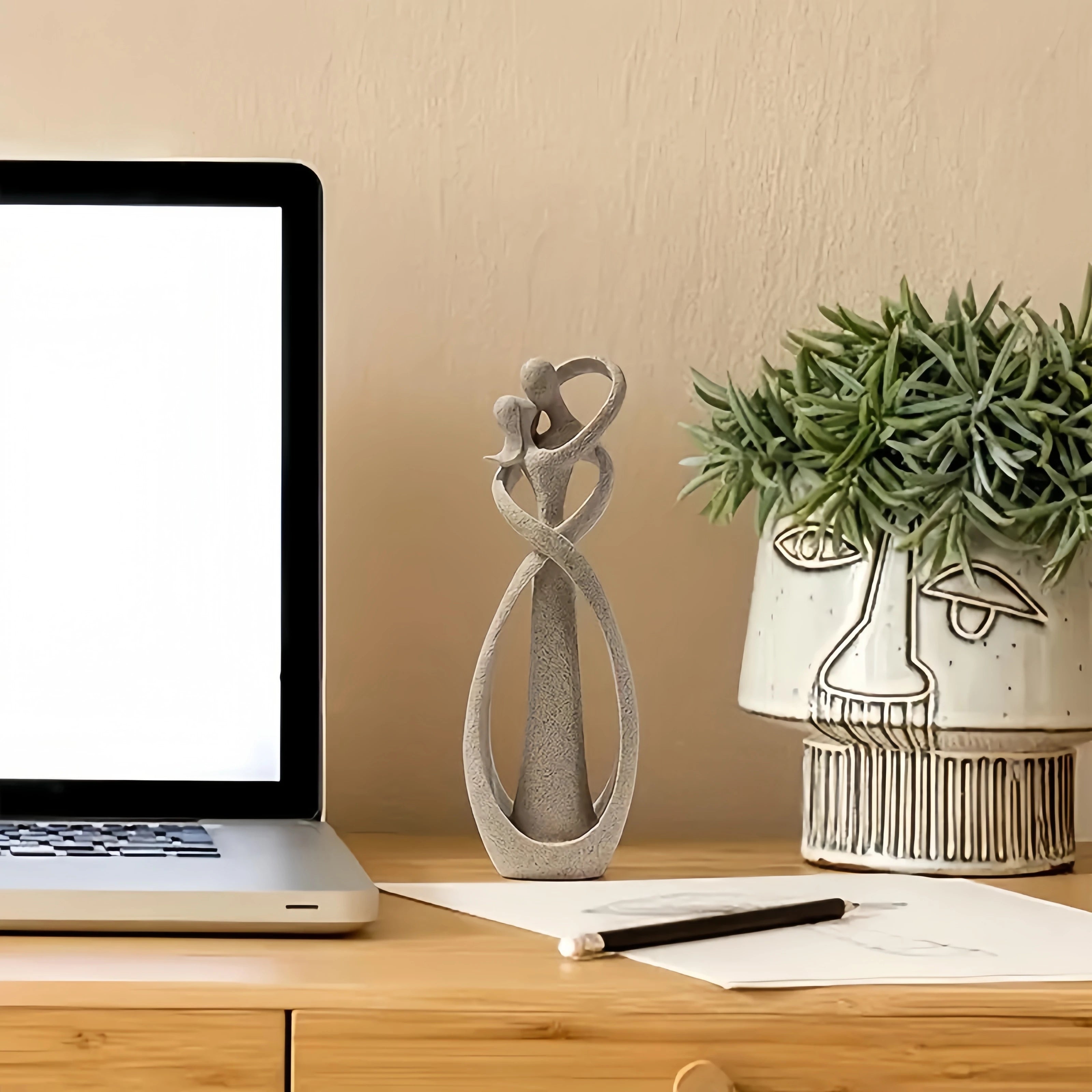 Modern Resin Home Décor Figurine – Desktop, Shelf & Bookshelf Decoration